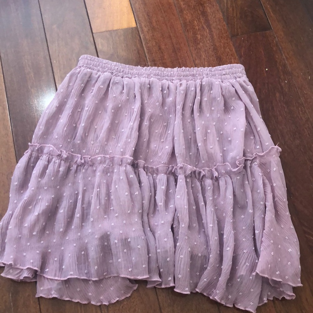 Purple ruffle skirt